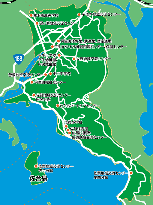 平生町避難所マップのイラスト